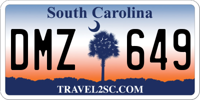 SC license plate DMZ649