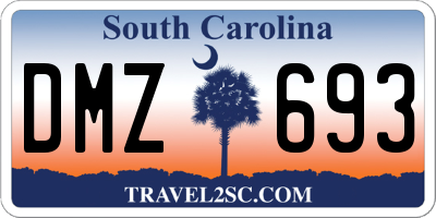 SC license plate DMZ693