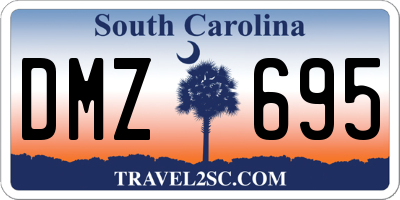 SC license plate DMZ695