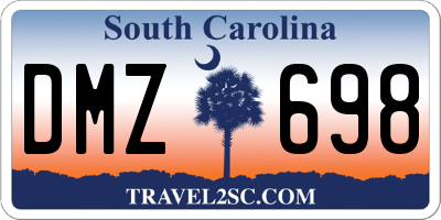 SC license plate DMZ698