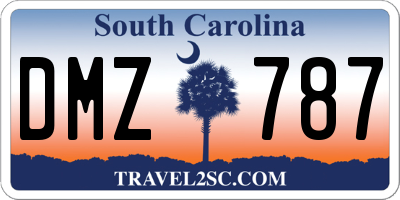 SC license plate DMZ787