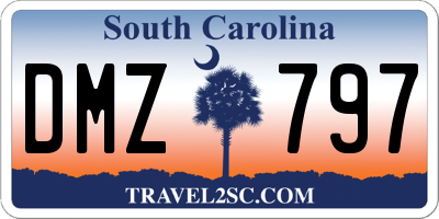 SC license plate DMZ797