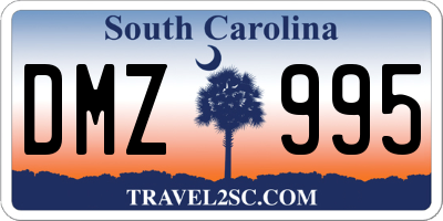 SC license plate DMZ995