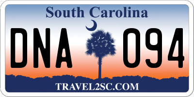 SC license plate DNA094