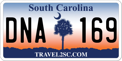SC license plate DNA169