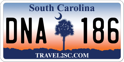 SC license plate DNA186