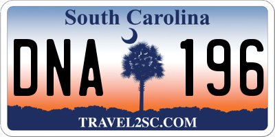 SC license plate DNA196