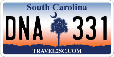SC license plate DNA331