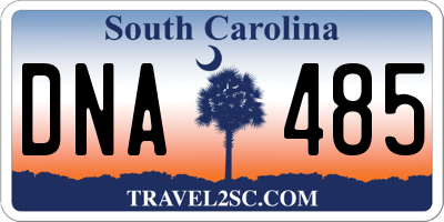 SC license plate DNA485