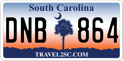 SC license plate DNB864