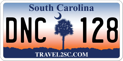 SC license plate DNC128