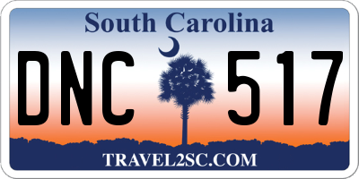 SC license plate DNC517