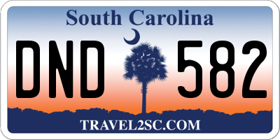 SC license plate DND582