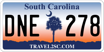 SC license plate DNE278