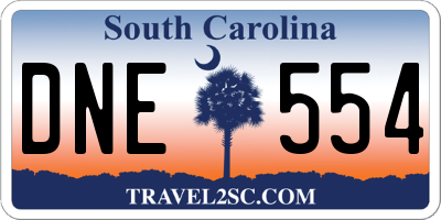 SC license plate DNE554