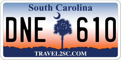 SC license plate DNE610