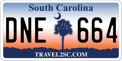 SC license plate DNE664