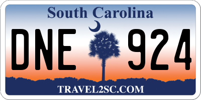 SC license plate DNE924