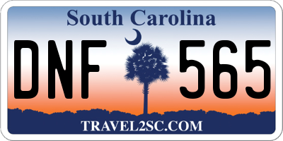 SC license plate DNF565