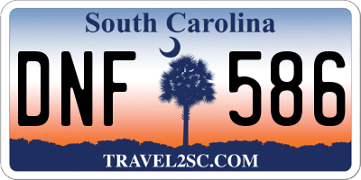 SC license plate DNF586