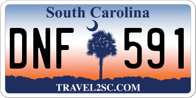 SC license plate DNF591