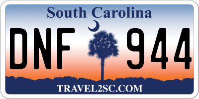 SC license plate DNF944