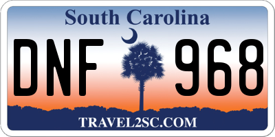 SC license plate DNF968