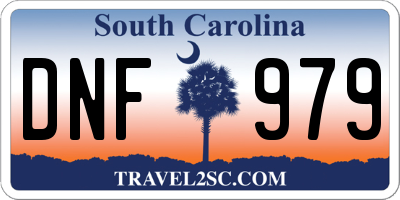 SC license plate DNF979