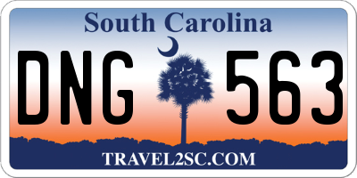 SC license plate DNG563