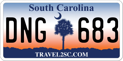 SC license plate DNG683