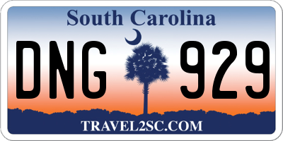 SC license plate DNG929