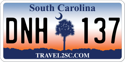 SC license plate DNH137