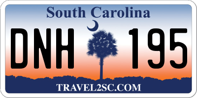 SC license plate DNH195