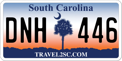 SC license plate DNH446