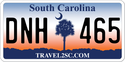 SC license plate DNH465