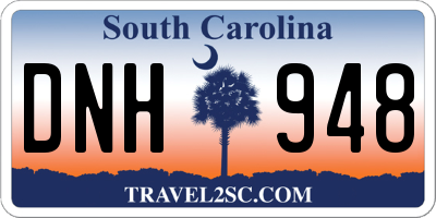 SC license plate DNH948