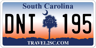 SC license plate DNI195