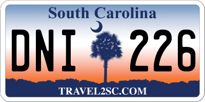 SC license plate DNI226