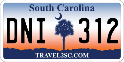 SC license plate DNI312
