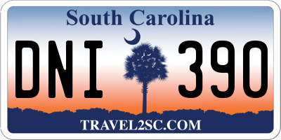 SC license plate DNI390