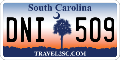 SC license plate DNI509