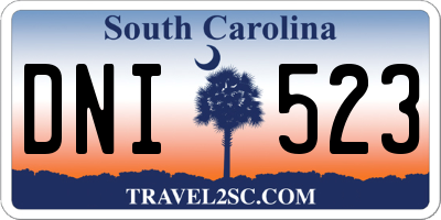 SC license plate DNI523