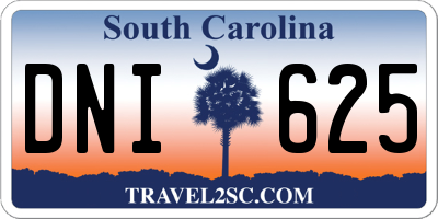SC license plate DNI625