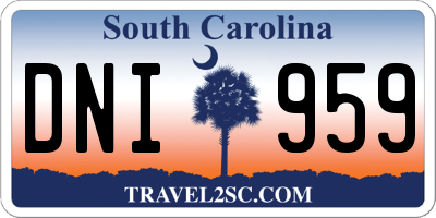 SC license plate DNI959