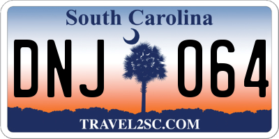 SC license plate DNJ064