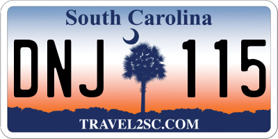 SC license plate DNJ115