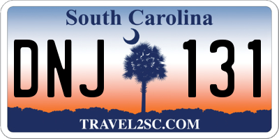 SC license plate DNJ131