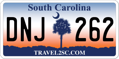 SC license plate DNJ262