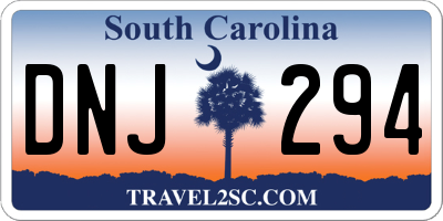 SC license plate DNJ294