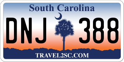 SC license plate DNJ388